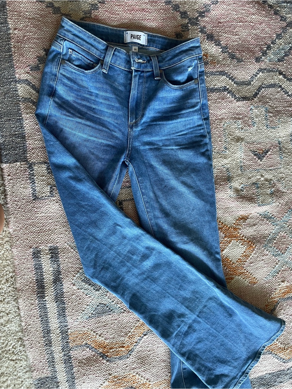 Paige women bell bottom Blue Denim Jeans